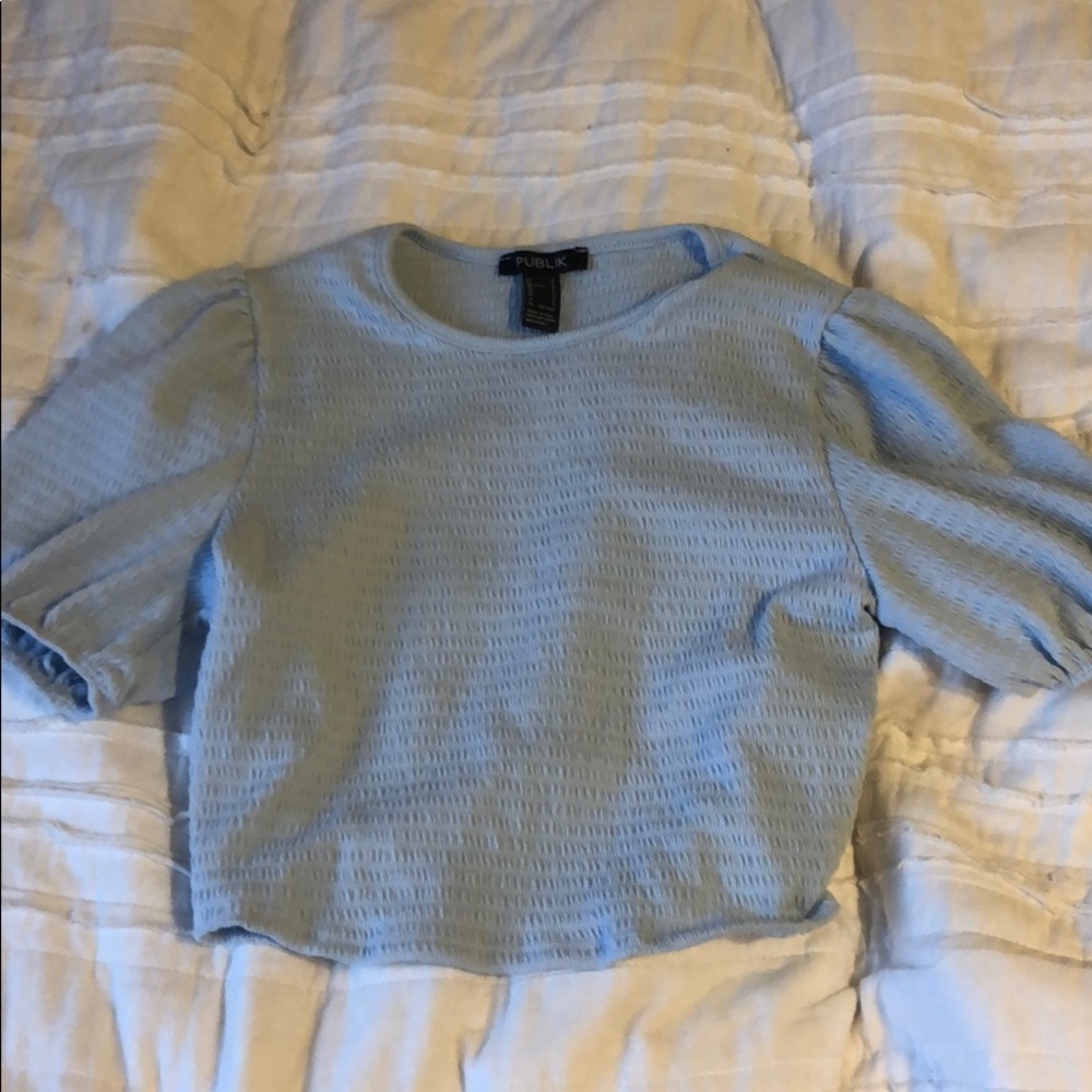 baby blue top